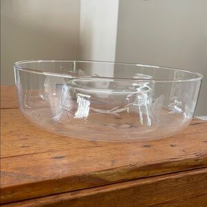 Princess House Clear Glass Serving Bowl